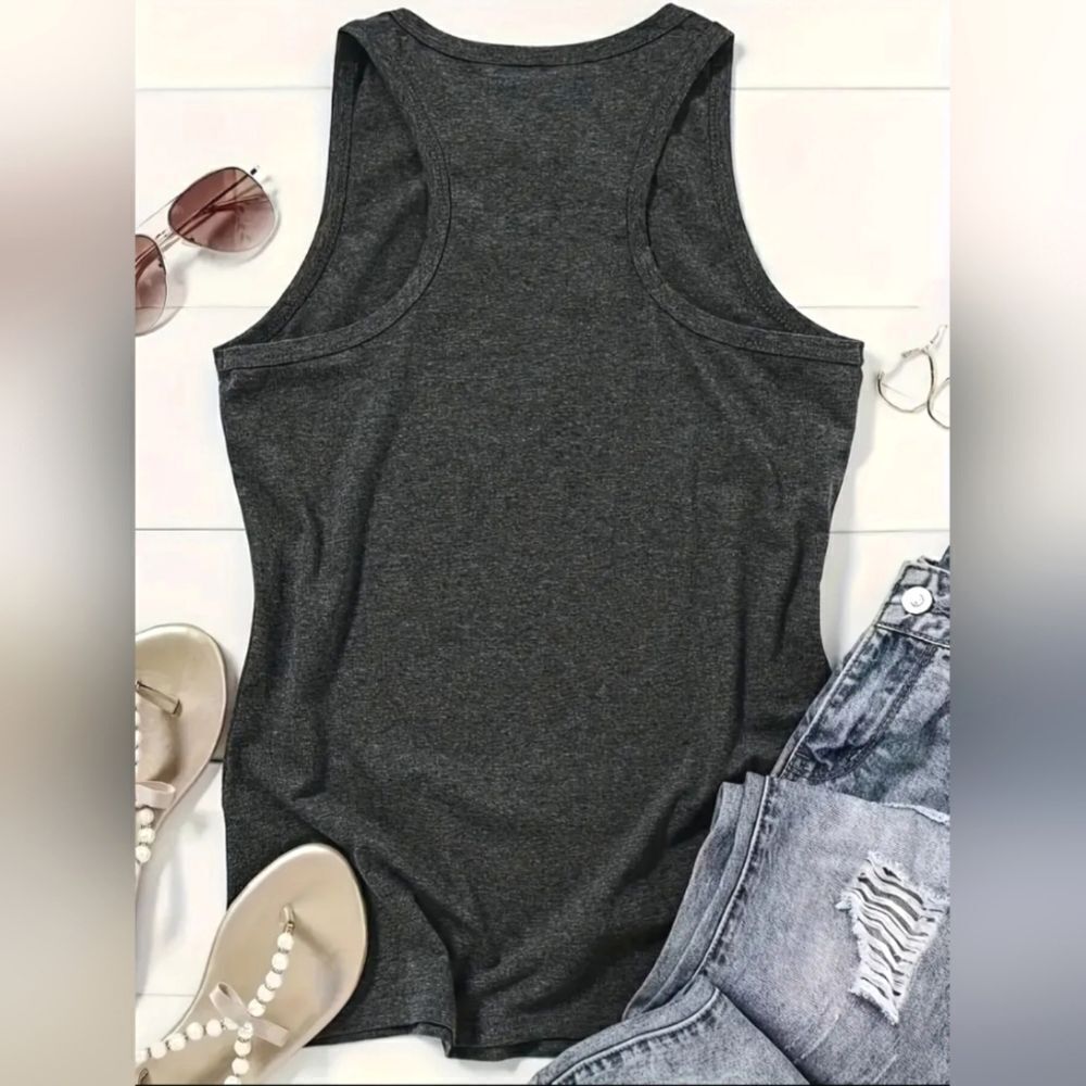 Ladies Flag Print Tank sz Medium - Picture 2 of 3